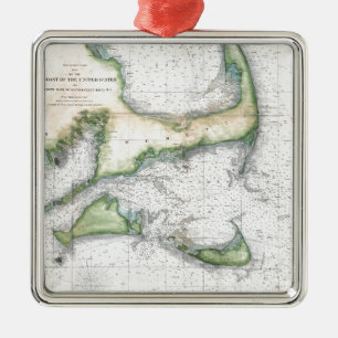 Kartauddtorsk, Nantucket, Marthas vingård Julgransprydnad Metall
