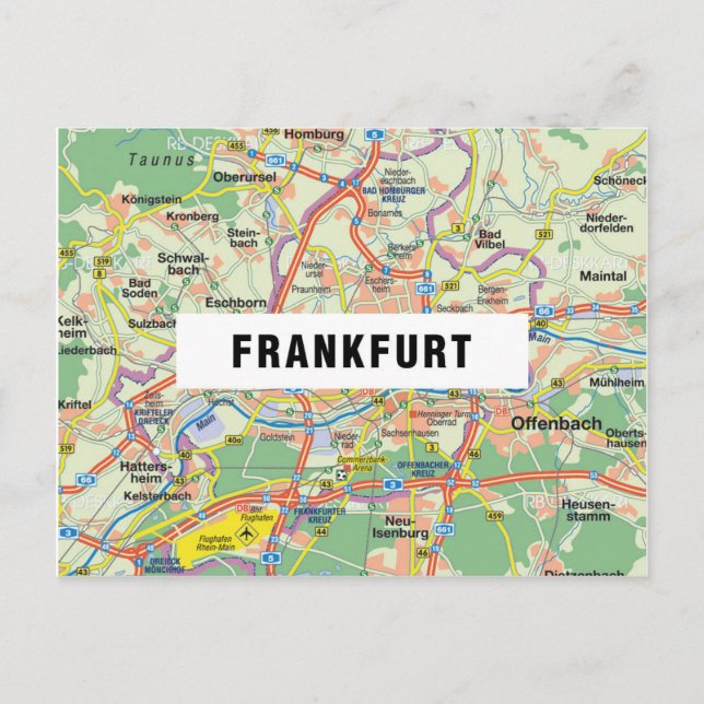 KARTAVYKORT♥ Frankfurt Vykort (Framsida)
