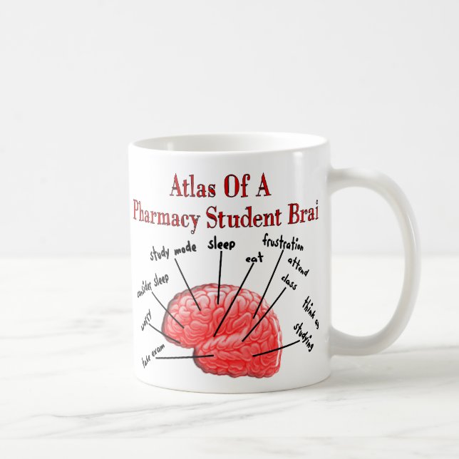 Kartbok av en apotekstudenthjärna kaffemugg (Höger)