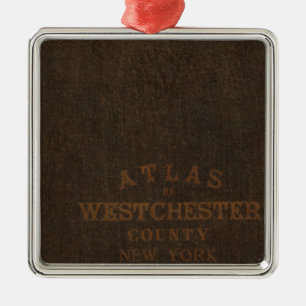 Kartbok av Westchester County, NY Julgransprydnad Metall