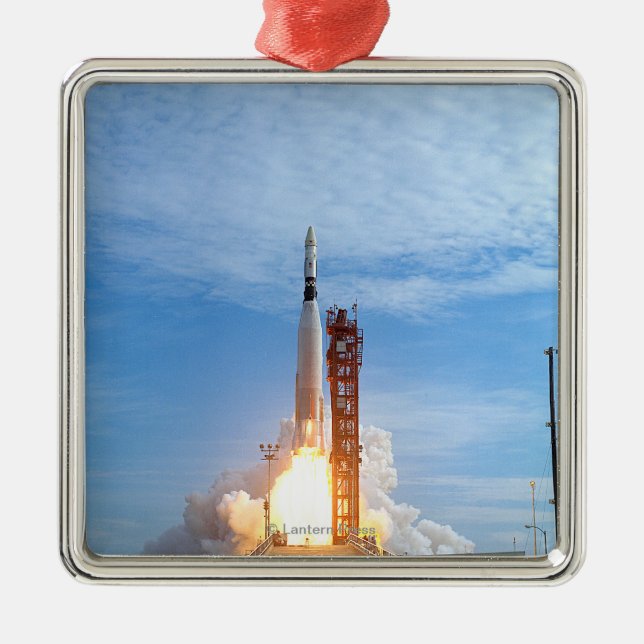 Kartboken Agena uppsätta som mål fordonliftoffen Julgransprydnad Metall (Framsidan)