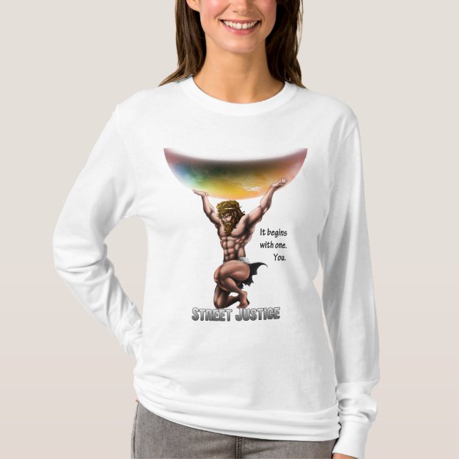 Kartboken erövrar alla vid gatarättvisa tee shirt (Framsida)