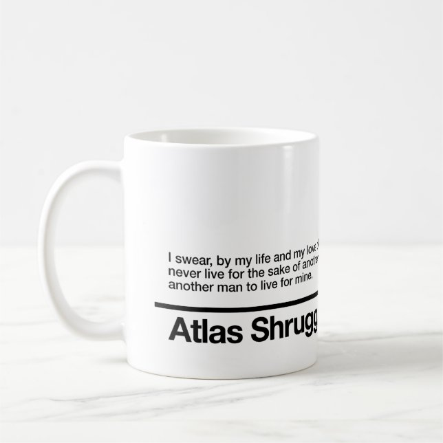 Kartboken ryckte på axlarna ed kaffemugg (Vänster)
