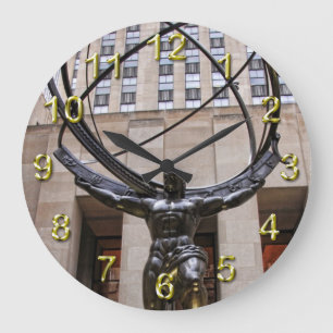 Kartbokstatyn, Rockefeller centrerar, NYC Stor Klocka