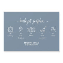 Kärtchen Zeitplan Hochzeit Dusty Blue 01