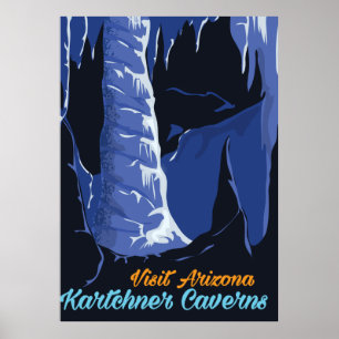 Kartchner Caverns - Arizona, vintage resor poster