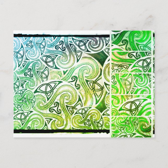 Karte celtic Triskele Vykort (Framsida)