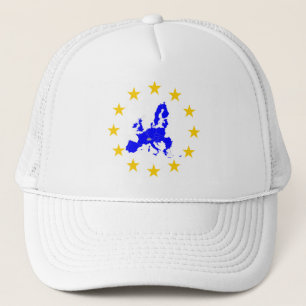 Karte der Europäischen Union mit Sternenkreis Truckerkeps