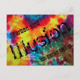 Karte, Farben sind Illusion - ich denke farbig! Vykort