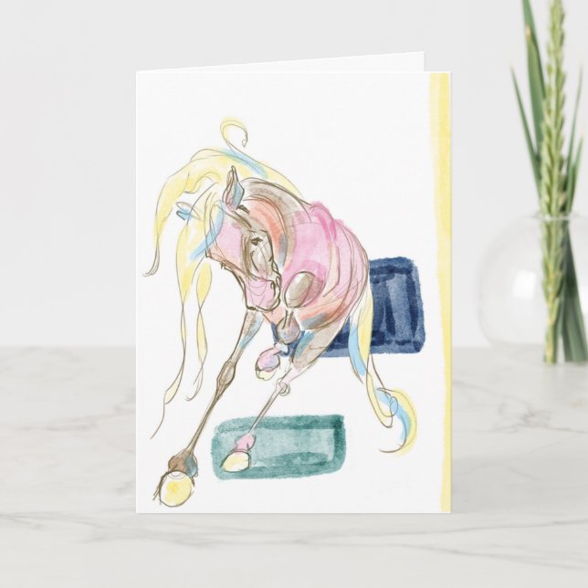 Karte mit Pferdemotiv, Geschenkkarte Kort (Framsida)