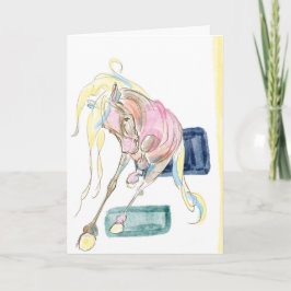 Karte mit Pferdemotiv, Geschenkkarte Kort