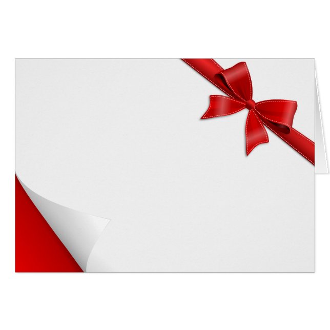 Karte Schleife Aufkleber Hälsningskort (Framsidan Horizontal)