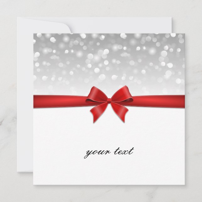 Karte Schleife Glitzer (Framsida)