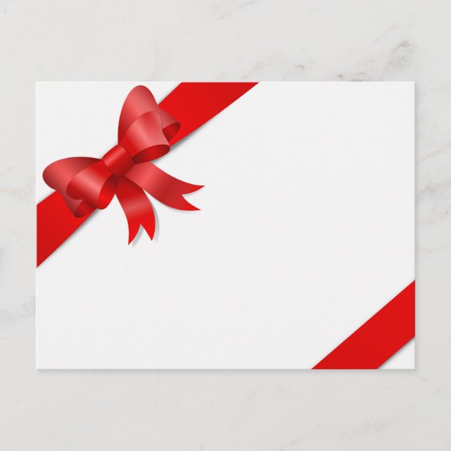 Karte Schleife rot Vykort (Framsida)