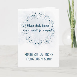 Karte - Willst du meine Trauzeugin sein Kort
