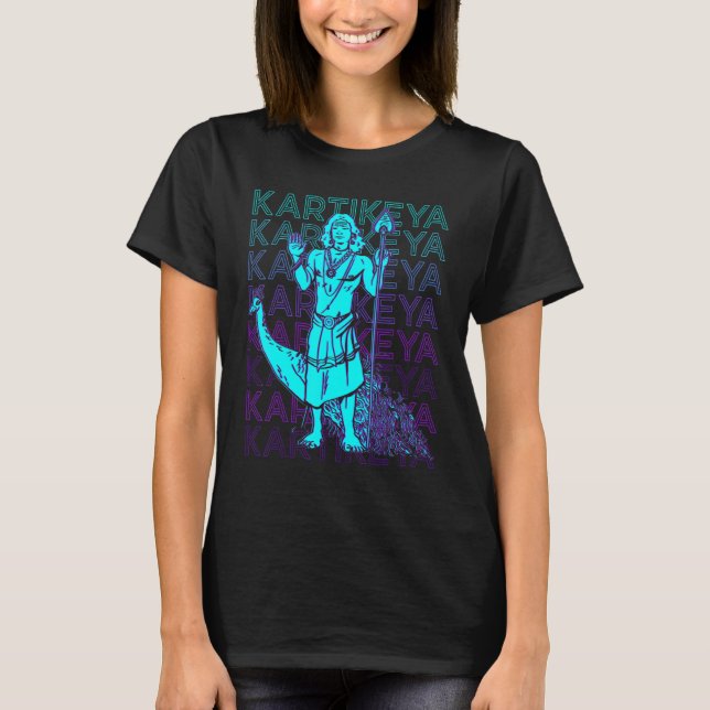 Kartikeya Hindu God Hindu Mythology Ancient God An T Shirt (Framsida)