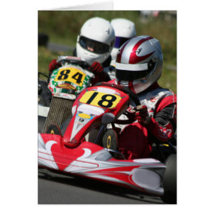 Karting Karts minimum tävla för motoriska idrottså Hälsningskort