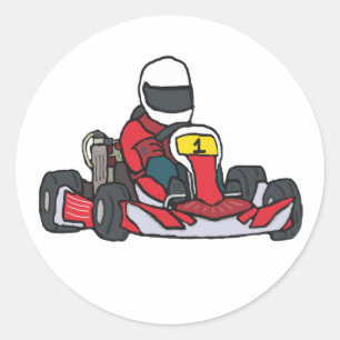 Karting Runt Klistermärke