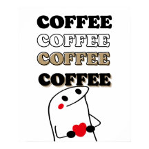 Kartkonst för kärlek och kaffe Hand plockade