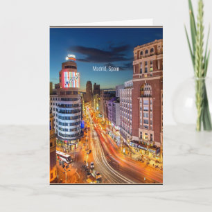 Kartkort för scenfotografi i Madrid, Spanien Kort