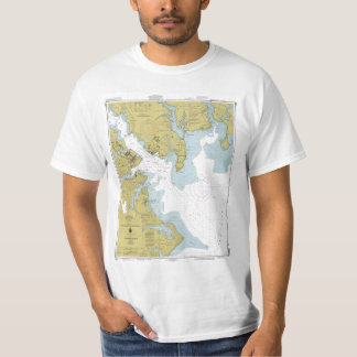 Kartlägga av Chesapeakefjärden Tee