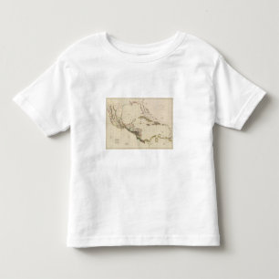 Kartlägga av de västra Indiesna och de spanska T-shirt