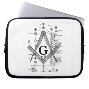 Kartlägga av Masonic grader Laptop Fodral