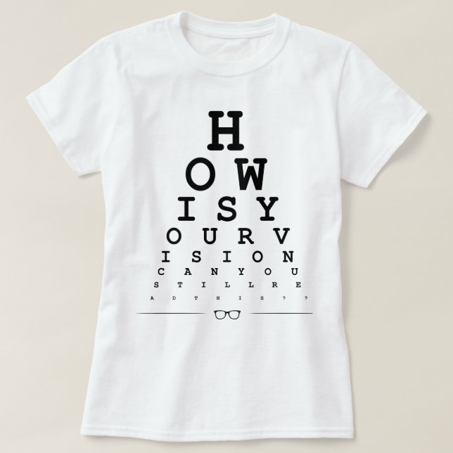 Kartlägga, hur är din vision - öga t-shirt (Design framsida)