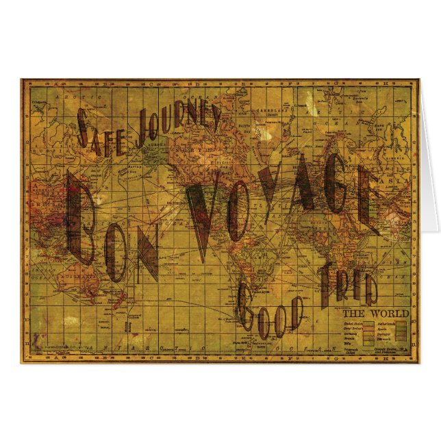 Kartlägga min resor hälsningskort (Framsidan Horizontal)