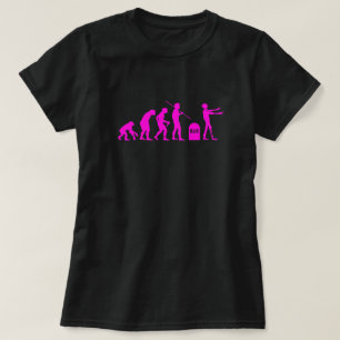 Kartlägger evolutions- evolution för Zombie roli T-shirt