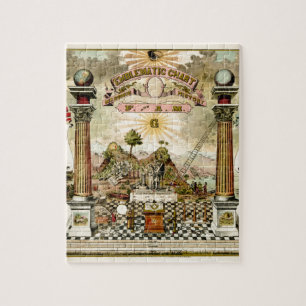 Kartlägger Masonic symboliskt för frimurare Pussel