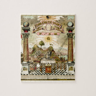 Kartlägger Masonic symboliskt för frimurare Pussel