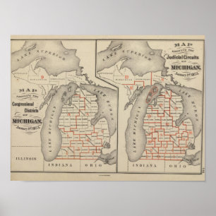 Kartlägger visning kongressdistrikten poster