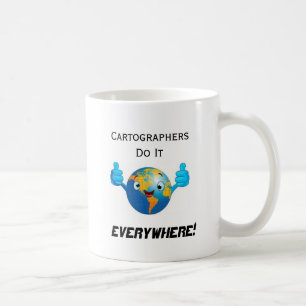 Kartografer gör det överallt kaffemugg
