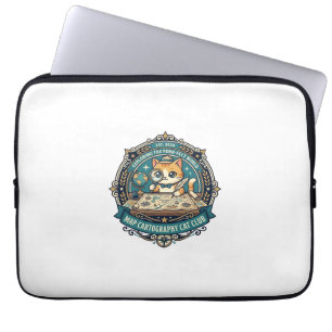 Kartografi Katt Rolig Katt Älskare Design - Karta Laptop Fodral