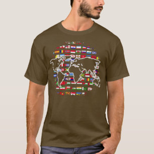 Kartografiarbetaren Internationell World Map Trave T Shirt