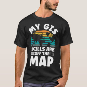 Kartografidiagram - kartläggning av geografiska om t shirt