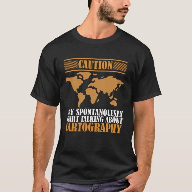 Kartografitopografi för geografisk Atlaskartläggni T Shirt (Framsida)