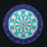 Kartong: Ljust Silver, turkos och marin flotta Piltavla<br><div class="desc">Ljust Silver,  turkos och Färgad Dart Board Game,  inklusive 6 brass Darts</div>