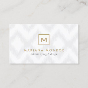 KARTONG LOGOTYP MED DIN INITIAL/ MONOGRAM på Grått Visitkort