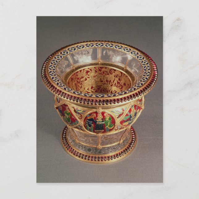 Kartong med böjd/ja och kloison vykort (Framsida)