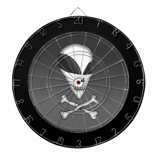 Kartong - Område 51 Skull och korsben Darttavla (Framsidan)