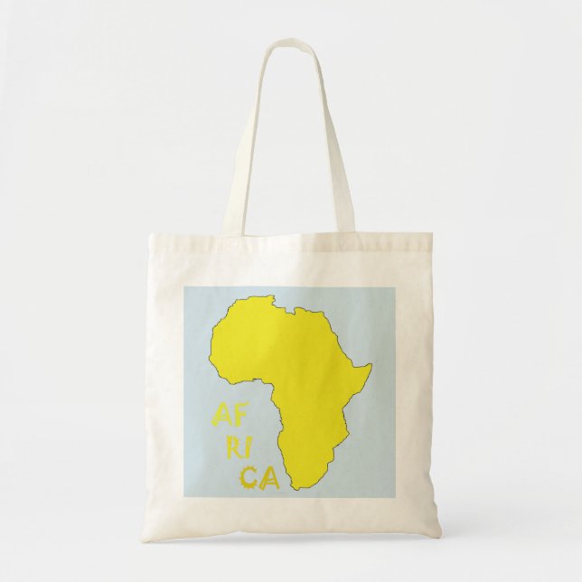 Kartong över Afrika Totebag Tygkasse (Framsidan)