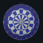 Kartong: Silver Grått, blå och marin Darttavla<br><div class="desc">Silver Grått,  blått och marinerat Färgad Dart Board Game,  inklusive 6 brasmördare</div>