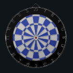 Kartong: Silver Grått, blått och svart Darttavla<br><div class="desc">Silver Grått,  Blue- och Black Färgad Dart Board Game,  inklusive 6 brassmördare</div>