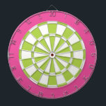 Kartong: Vit, kalk och Rosa Piltavla<br><div class="desc">Vitt, kalk och Rosa Färgad Dart Board Game, inklusive 6 brassmörtor</div>