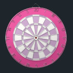 Kartong: Vit, lätt Lila och Rosa Darttavla<br><div class="desc">Vitt,  lätt Lila och Rosa Färgad Dart Board Game,  inklusive 6 brassmörtor</div>