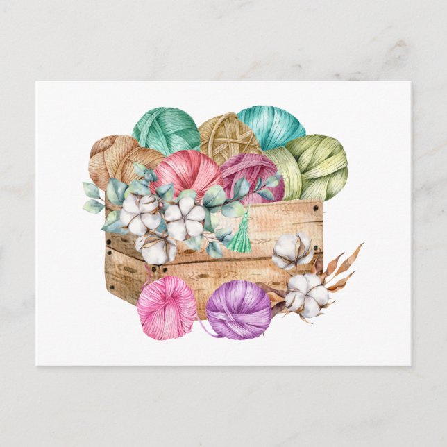 Kartonger och Fullt av bomull Vykort (Framsida)