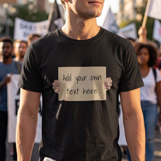Kartongprotestskylt - Rolig marschmalltemplate T Shirt (Skapare uppladdad)