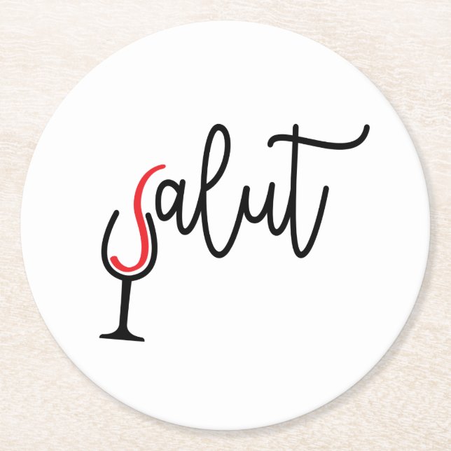 Kartonnen Onderzetter Underlägg Papper Rund (Framsidan)